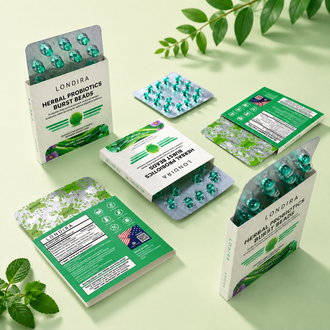 Londira Herbal Probiotic Bursting Softgels