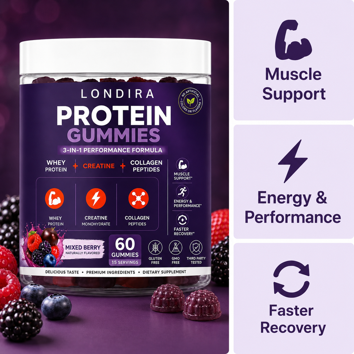 3 in 1 Whey Protein Gummies