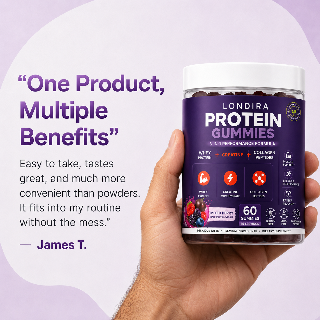 3 in 1 Whey Protein Gummies