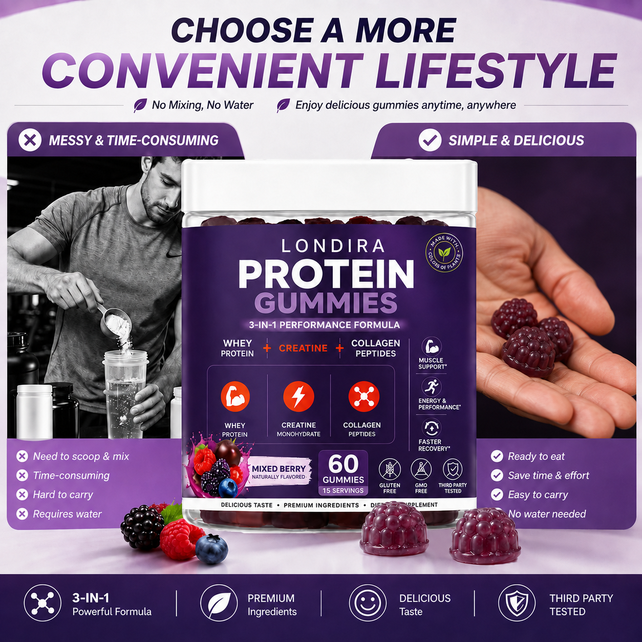 3 in 1 Whey Protein Gummies