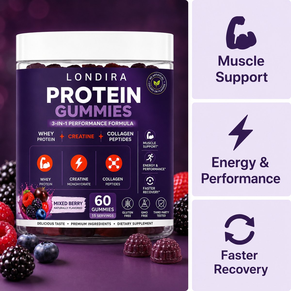 3 in 1 Whey Protein Gummies